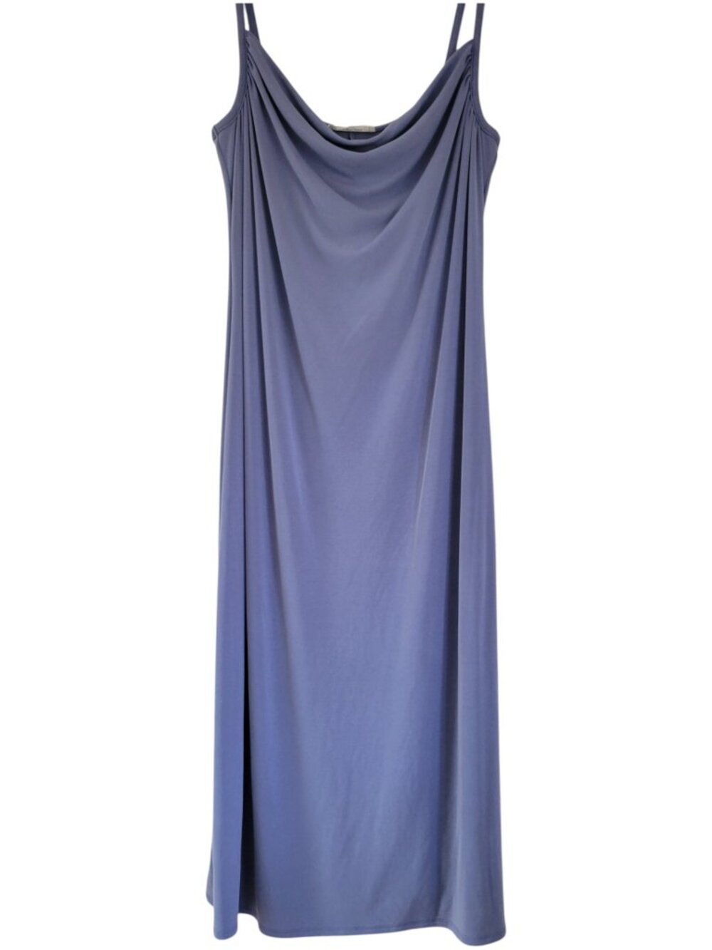 Everlane Tank Midi Dress Butterknit Cowl Neck Blue Dusk TENCEL Periwinkle Fairy